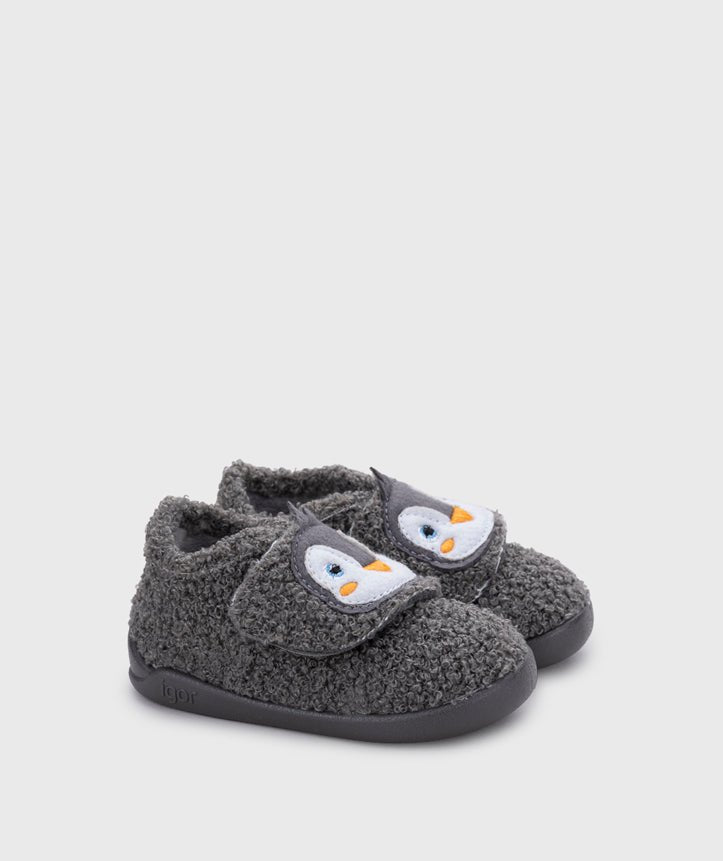 Pantuflas Pingüino Antracita - Igor - Nudos Barefoot Shoes
