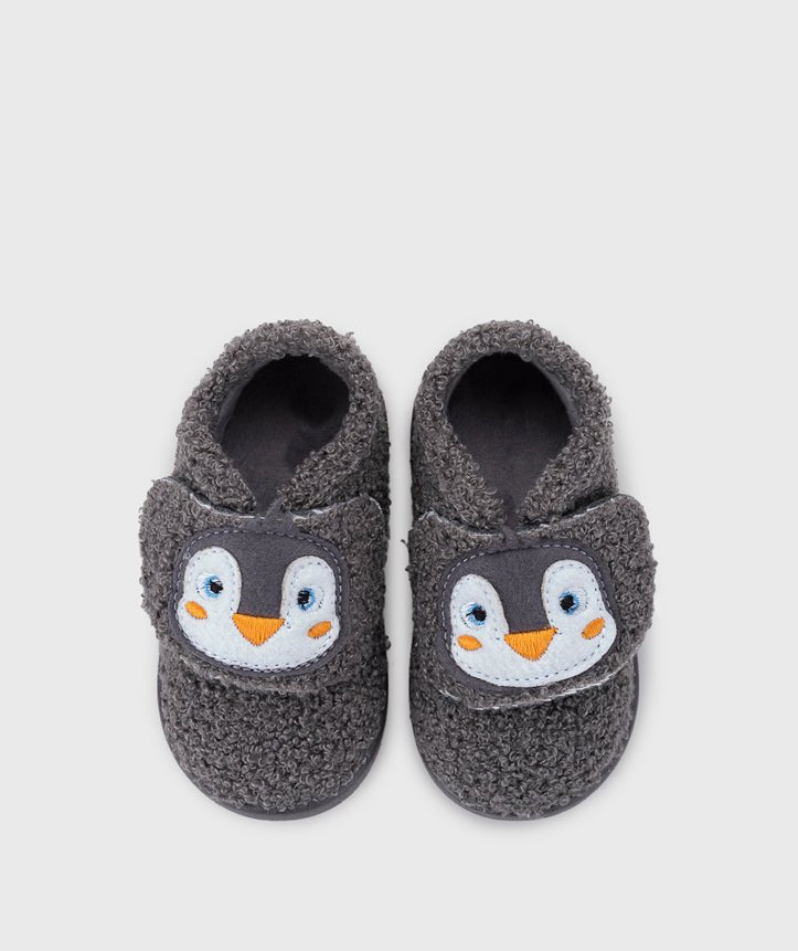 Pantuflas Pingüino Antracita - Igor - Nudos Barefoot Shoes