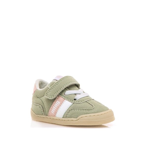 Zapatilla barefoot infantil Mustang Free 49060 Pluton verde jade / modern rosa claro - Nudos Barefoot Shoes