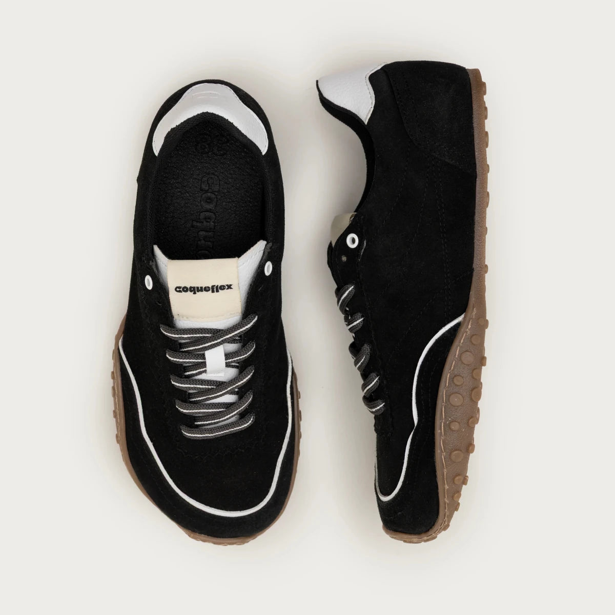 Zapatilla Sneaker SENA BLACK- Coqueflex - Nudos Barefoot Shoes